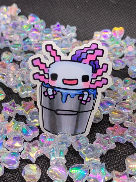 Sticker Minecraft Axolotl In A Bucket Studio Memo S Ko Fi Shop Ko