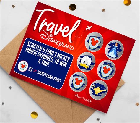 Disneyland Scratch Card Reveal Disneyland Surprise Card Etsy