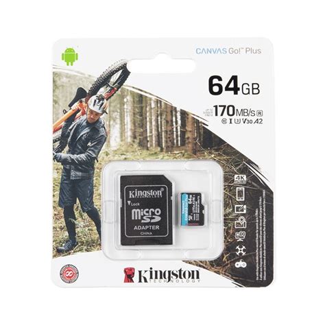 Kingston Canvas Go Plus 64GB MicroSD Card With Adapter Sparkfun