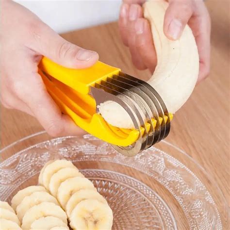 Kitchen Small Tool Stainless Steel Bananas Cutter Banana Slice Cucumber