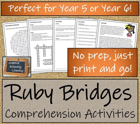 Uks2 Ruby Bridges Reading Comprehension Activity Teaching Resources