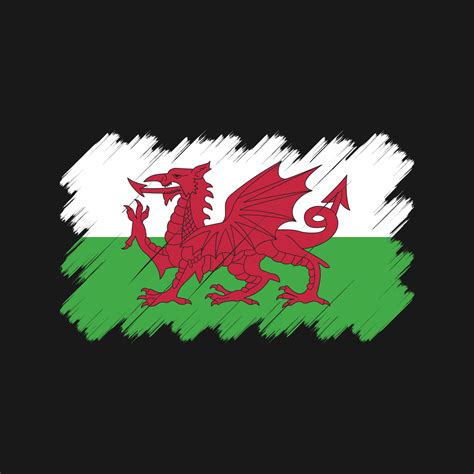 Wales Flag Brush Strokes National Flag 9944839 Vector Art At Vecteezy