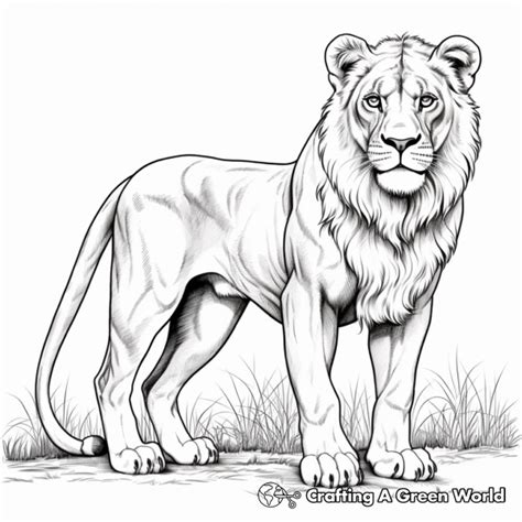 Realistic Lion Coloring Pages - Free & Printable!