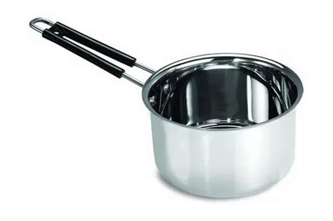 Round Stainless Steel Sandwich Bottom Saucepan For Home Capacity