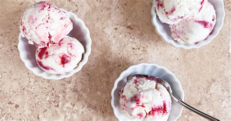 No Churn 4 Ingredient Plum Swirl Ice Cream