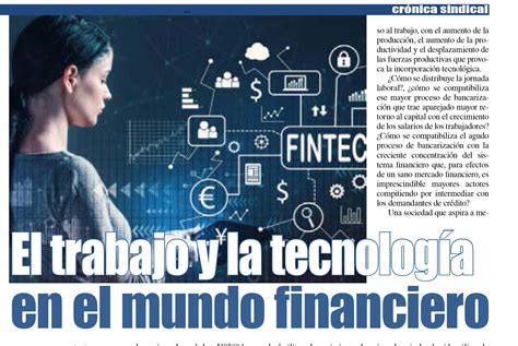 El Trabajo Y La Tecnología En El Mundo Financiero Bancaria Chile