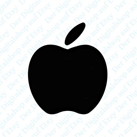 Apple Black Silhouette Digital Product Instant Download - Etsy