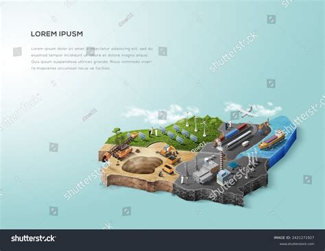 Saudi Arabia Isometric Realistic 3d Map Stock Illustration 2421271927