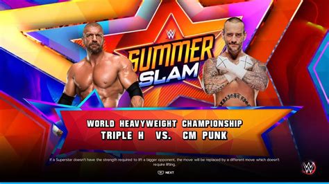 WWE 2K23 Triple H Vs CM Punk World Heavyweight Championship YouTube