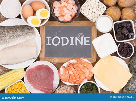 Various Healthy Food Sources of Iodine Stock Photo - Image of vitamin ...