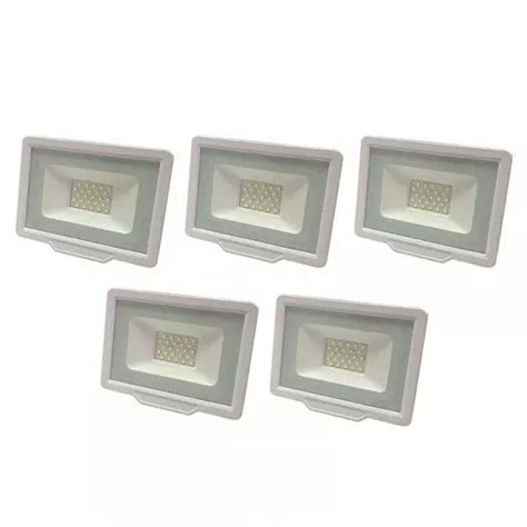 Lot De Projecteurs Led W W Noir Tanche Ip Lm Blanc Du