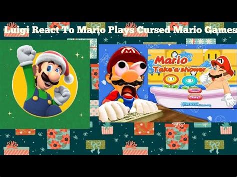 Luigi React To Mario Plays Cursed Mario Games Youtube