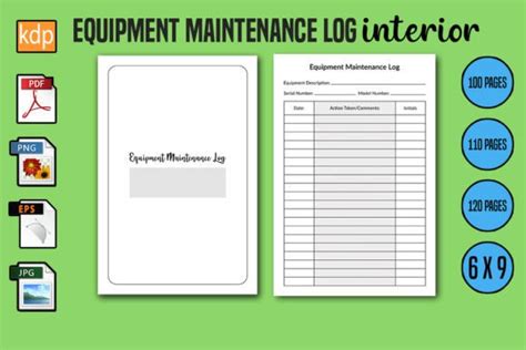 Equipment Maintenance Log Book Kdp Int Graphic By Kdp Browser