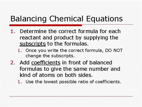 Chemical Reactions Balancing States Of Matter And Writing