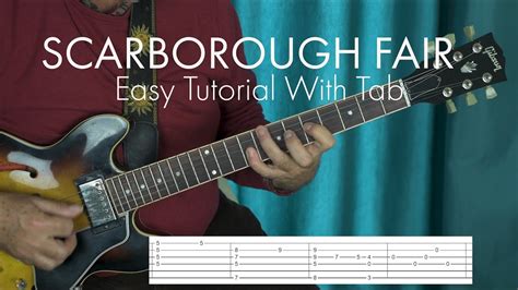 Scarborough Fair Guitar Tutorial Simple Jazz Arrangement With Tab Youtube