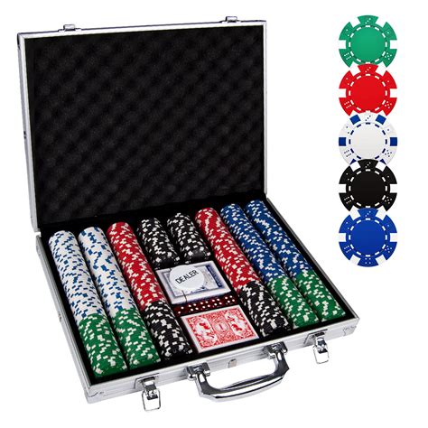 Comie Poker Chips,500PCS Poker Chip Set with Aluminum Travel Case,11.5 ...