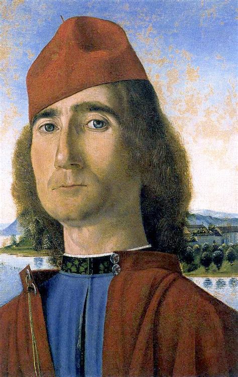 Hans Memling Portrait Of A Man With A Red Beret 1490 95 Italian