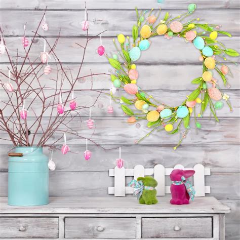 Arghm Easter Eggs Wreath Clearance 17 72x17 72x1 18inch Artificial