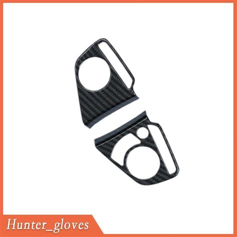 2X Car Carbon Fiber Steering Wheel Sticker Trim Insert For Honda Civic