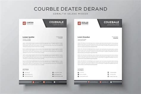 Modern Professional Letterhead Template Design Premium Ai Generated Image