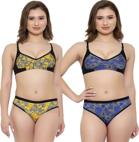 Buy Tace Women Multicolor Floral Cotton Blend Pack Of Lingerie Sets