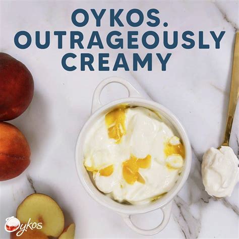 Oykos Peach Luxury Greek Style Yoghurt 4 X 110g Zoom