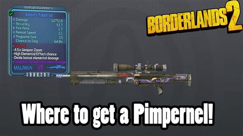 Borderlands 2 Where To Get A Pimpernel Youtube