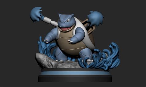 Archivo Stl Pokemon Figura De Blastoise Plan Para Descargar Y