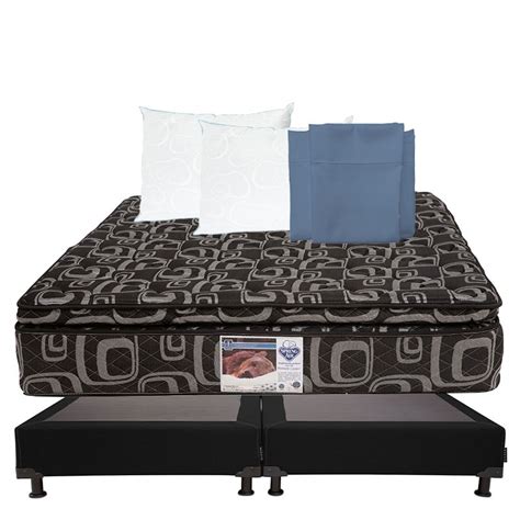 Colchon Spring Air Morgan Box Dicasa Black King Size 2 Almohadas Oso