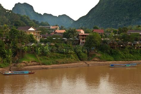 Nam Ou River In Nong Khiaw Village Stock Photo Image Of River Muang