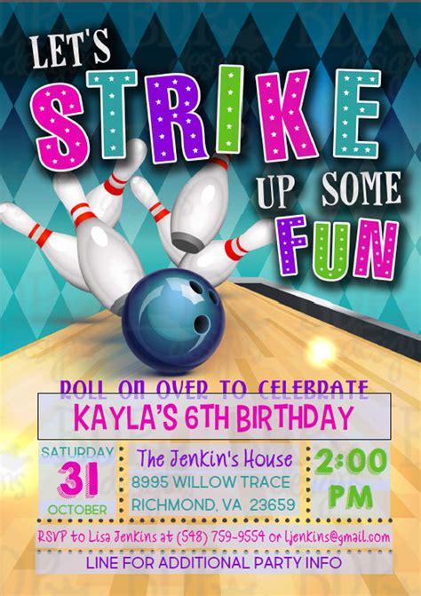 Printable Bowling Invitations