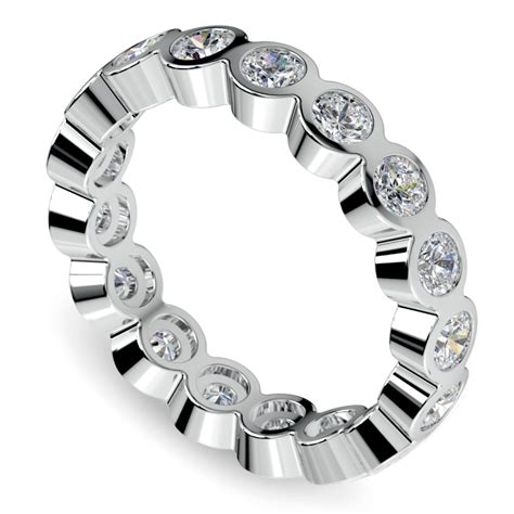 Bezel Set Diamond Eternity Ring In Platinum 1 34 Ctw