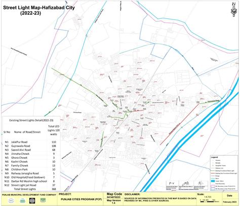 Street Light Updated Map 2022-23 - Hafizabad