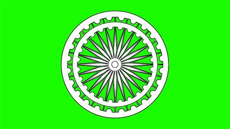 White Ashok Chakra Green Screen Effect For Editor Youtube