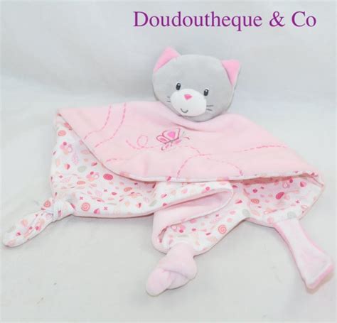 Doudou Plat Chat Gipsy Rose Papillon Cm Sos Doudou