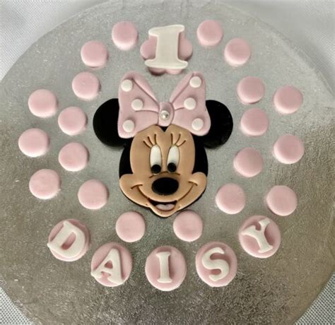 Minnie Mouse Cake Toppers Edible Icing Birthday Personalised Unofficial