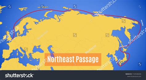 Schematic Vector Map Northeast Passage Abbreviated Stock Vector (Royalty Free) 1723548430 ...