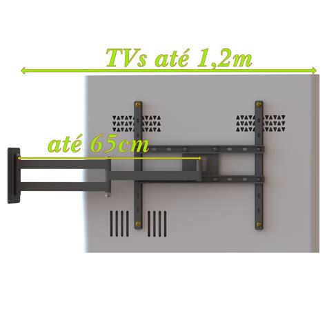 Suporte Tv A Bra O Longo Vesa X Mov Preto Madeiramadeira