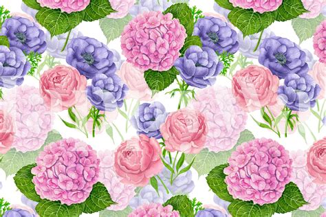 Watercolor Floral Wallpaper - Happywall.com