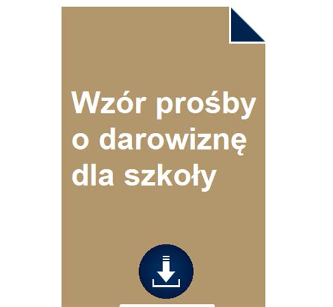 Wz R Pro By O Darowizn Dla Szko Y Pobierz