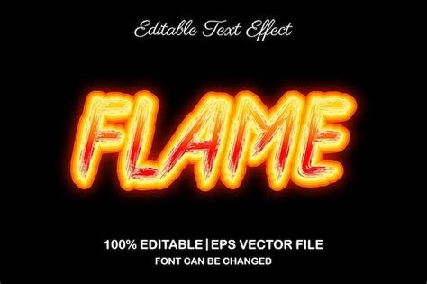 Premium Vector Fire Flame 3d Editable Text Effect