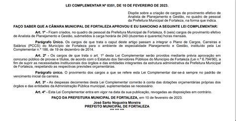 Concurso Fortaleza Ce Edital Com 417 Vagas Veja