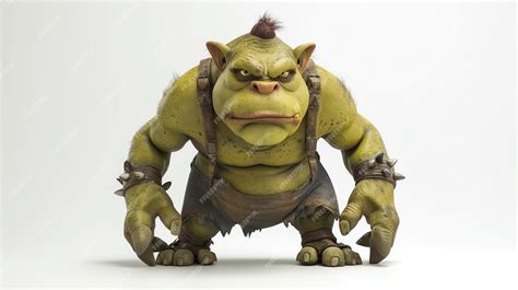 Premium Photo The Image Is A 3d Rendering Of A Green Ogre The Ogre Is