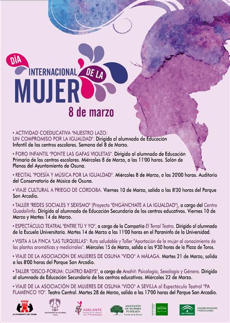 Programa de actividades con motivo del Día Internacional de la Mujer