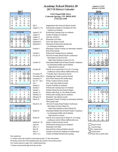 Colorado Springs School Calendar 2024-25 - 2024 Calendar Year