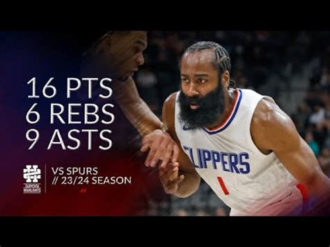 James Harden Pts Rebs Asts Vs Spurs Season Youtube