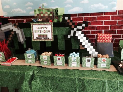 Dessert Table Minecraft Party Dessert Table Advent Calendar Holiday