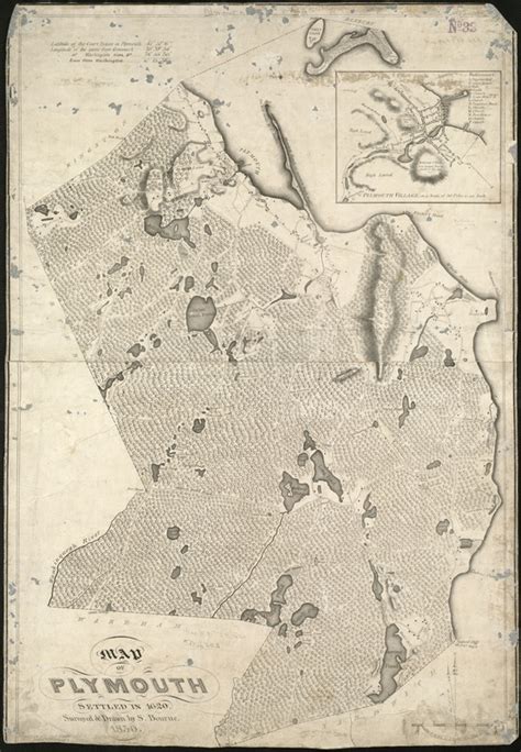 Map Of Plymouth Settled In 1620 Norman B Leventhal Map And Education Center