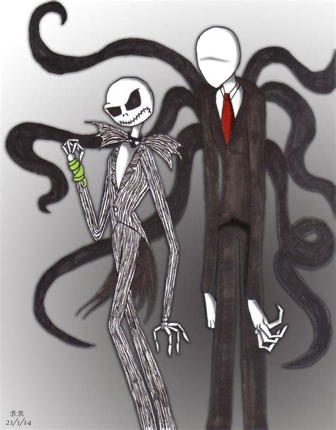 Jack Vs Slender By Piddies0709 On Deviantart Jack Skellington