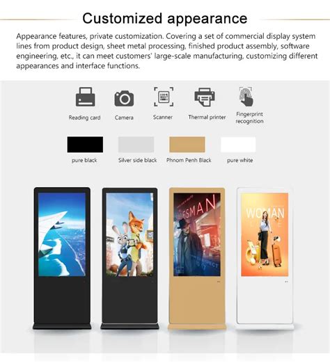 Inch Ultra Thin Lcd Indoor Touch Screen Floor Standing